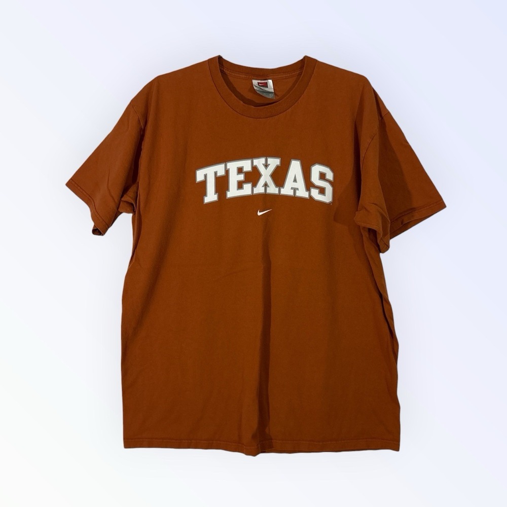 University Of Texas Longhorns Nike T Shirt Center Swoosh Arch VTG orange XL